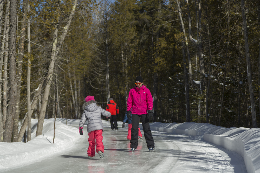 Sentier patinoire en forêt Saint-Donat